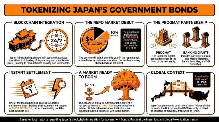 日本将开启区块链时代,政府债券交易将全天候进行