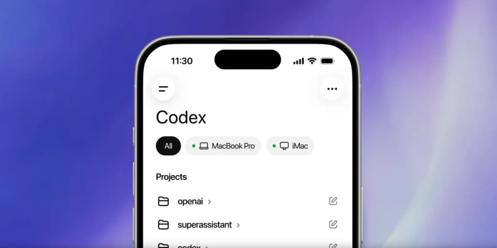 Codex 手機操作上線:可直接在 ChatGPT 遠端監督 AI、開啟新任務、檢視輸出結果