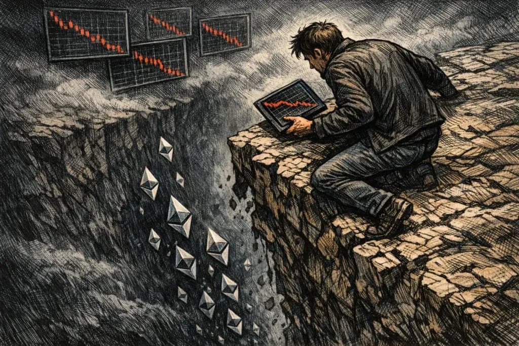 以太坊1500美元保衛戰!CryptoQuant警告:若失守可能跌至1000鎂,期貨未平倉驟減25%、資金費率轉負