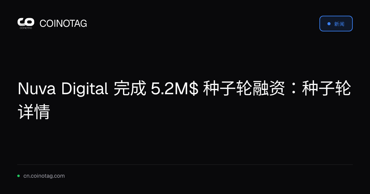 Nuva Digital 完成 5.2M$ 种子轮融资：种子轮详情