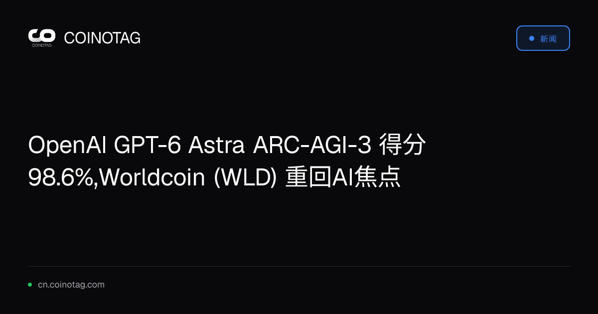 OpenAI GPT-6 Astra ARC-AGI-3 得分98.6%,Worldcoin (WLD) 重回AI焦点